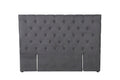 Rakel Fabric Headboard Grey - Double