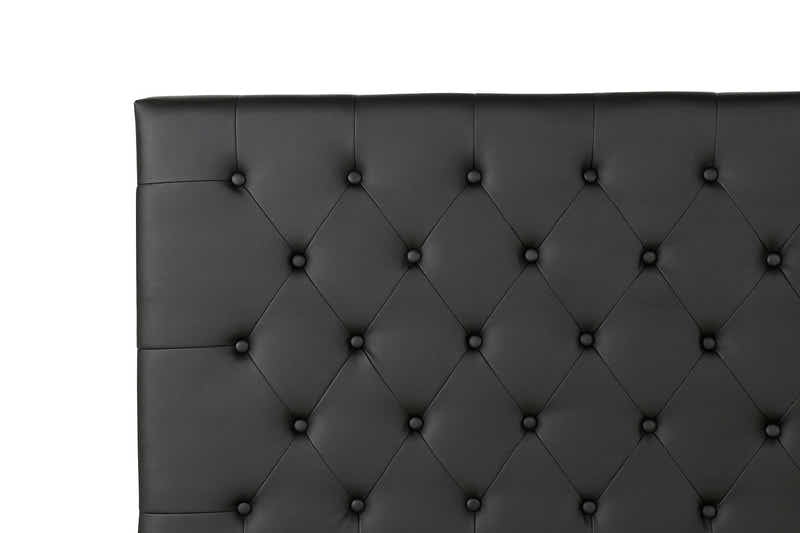 Raisa PU Headboard Black - Double