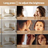 DS NA Embellir 60x50cm Vanity Mirror: 360° Rotating Makeup Mirror with LED Light