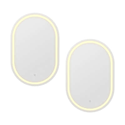 DS NA Embellir 2 LED Wall Mirror With Light 50X75CM Bathroom Decor Mirror Vanity