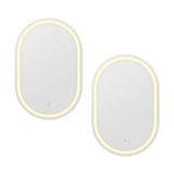 DS NA Embellir 2 LED Wall Mirror With Light 50X75CM Bathroom Decor Mirror Vanity