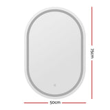 DS NA Embellir 2 LED Wall Mirror With Light 50X75CM Bathroom Decor Mirror Vanity
