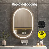 DS NA Embellir 2 LED Wall Mirror With Light 50X75CM Bathroom Decor Mirror Vanity