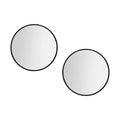 DS NA Embellir 2 Wall Mirror Makeup 50cm Home Decor Bathroom Round Black