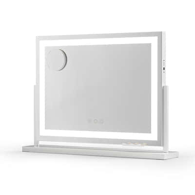 DS NA Embellir 58x46cm Vanity Mirror: 360° Rotating Makeup Mirror with LED
