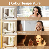 DS NA Embellir 58x46cm Vanity Mirror: 360° Rotating Makeup Mirror with LED