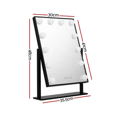 DS NA Embellir Makeup Mirror 30x48cm Hollywood Vanity with LED Light Rotation