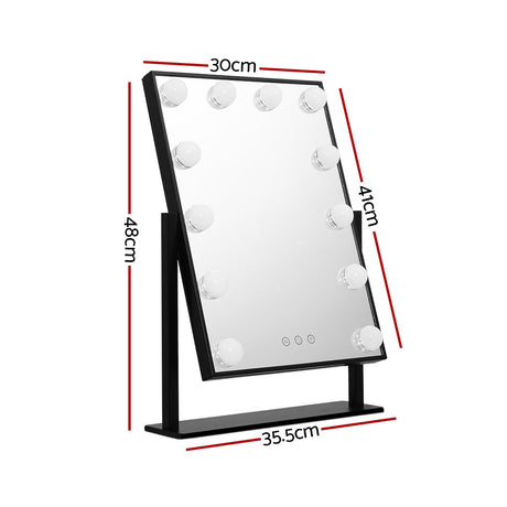 DS NA Embellir Makeup Mirror 30x48cm Hollywood Vanity with LED Light Rotation