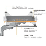 DS PB KONIC Monitor Mount Laptop Holder - Silver - Fits 11.6