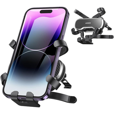 DS PB UGREEN LP228 Gravity Drive Air Vent Car Mount - Phone Holder With Arc-Sha