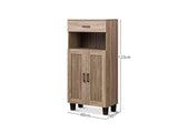 Johnson 2 Door Shoe Cabinet With 1 Drawer