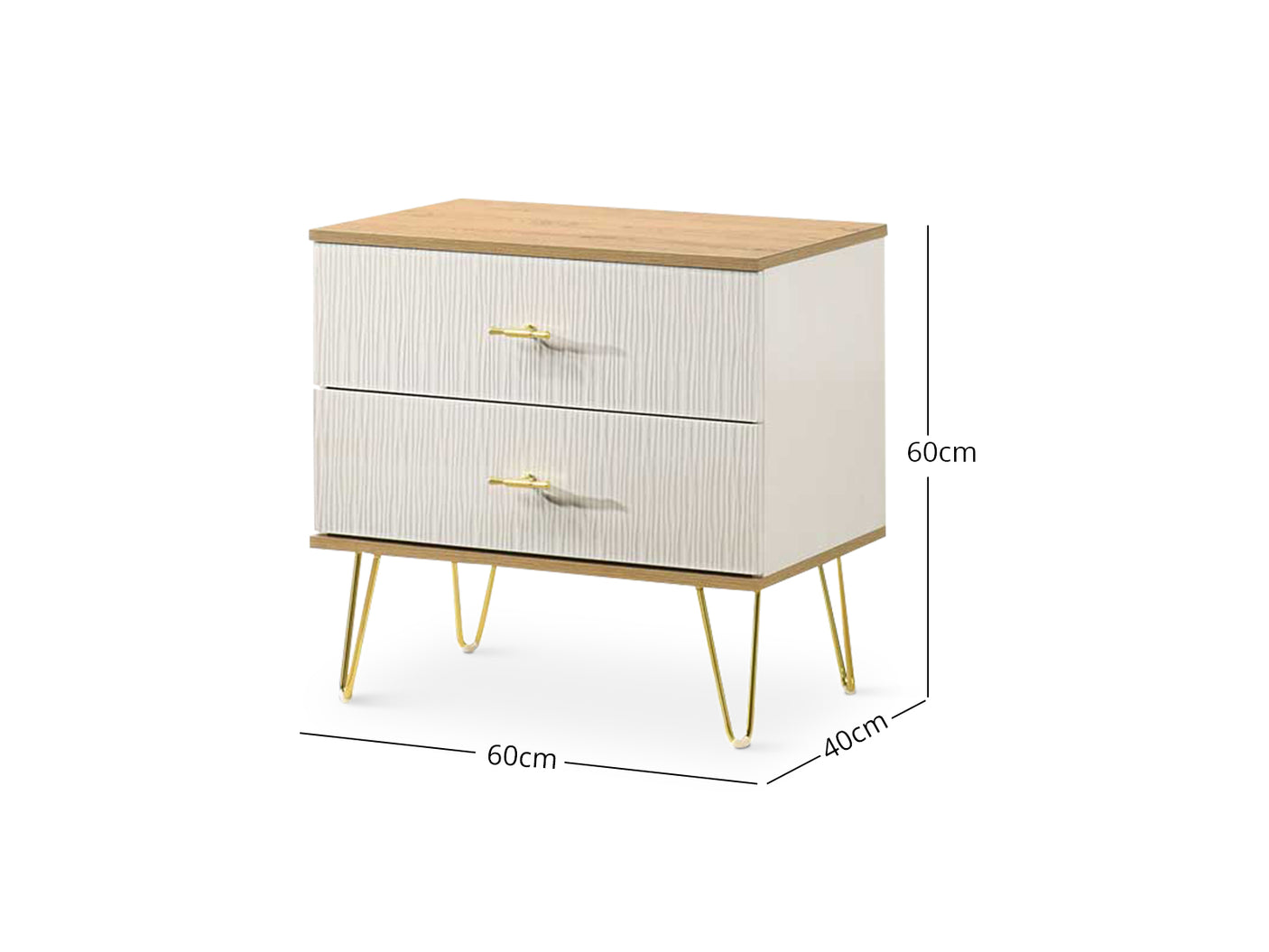Lilium 2 Drawer End Table