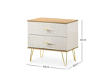 Lilium 2 Drawer End Table