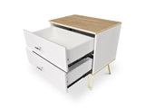 Lilium 2 Drawer End Table