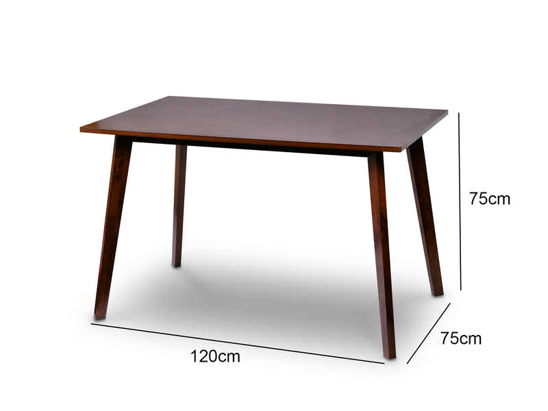 Fiesta Dining Table Walnut - 120 cm