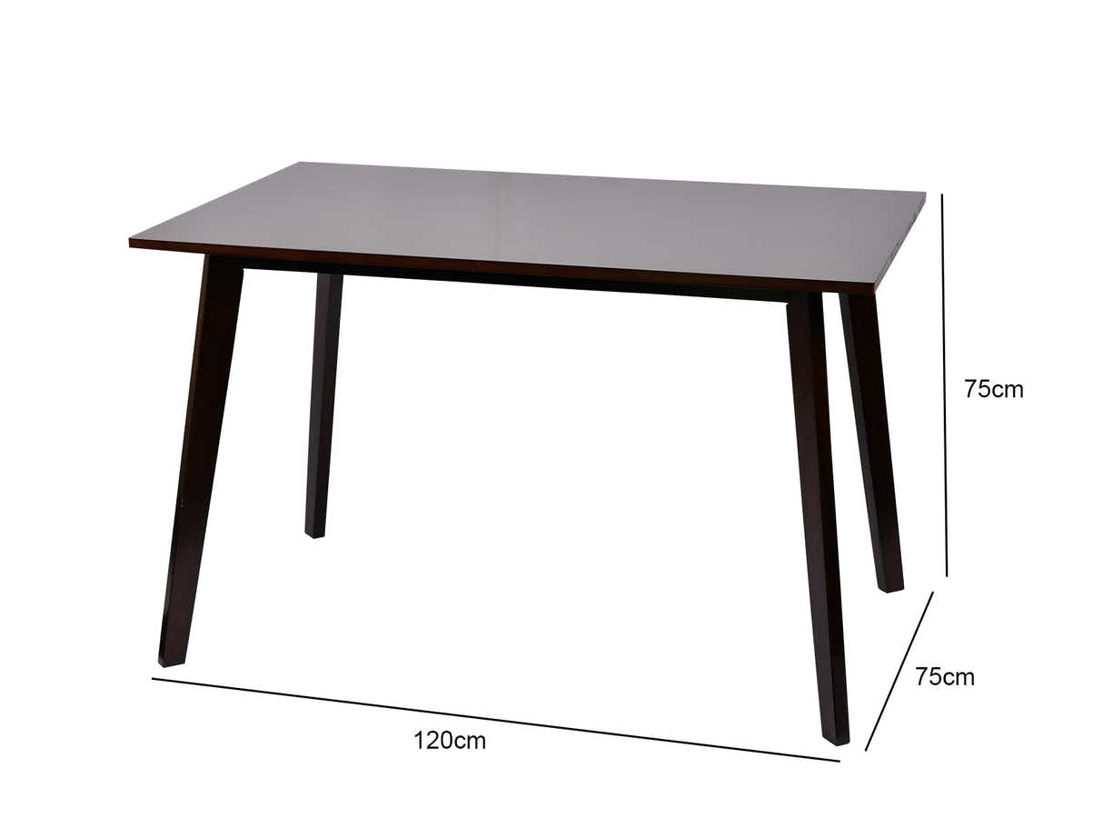 Fiesta Dining Table Wenge - 120 cm & Iora Dining Chair Wenge - Set of 4