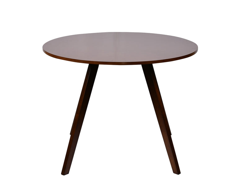 Hexa Round Dining Table Walnut - 100 cm