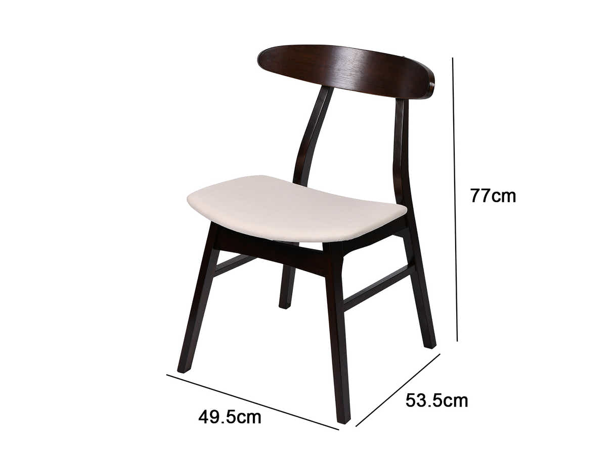 Hexa Round Dining Table Wenge - 100 cm & Fiesta Dining Chair Wenge - Set of 4