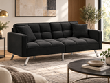 DS Legen Futon Sofa Bed Velvet - Black