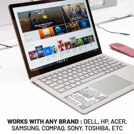 DS PB Windows PC/Laptop Reference Keyboard Shortcut Sticker - White No-Residue