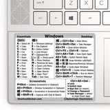 DS PB Windows PC/Laptop Reference Keyboard Shortcut Sticker - White No-Residue