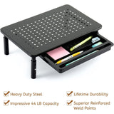 DS PB Office Monitor & Laptop Ergonomic Metal Riser Stand - 3 Levels Adjustable