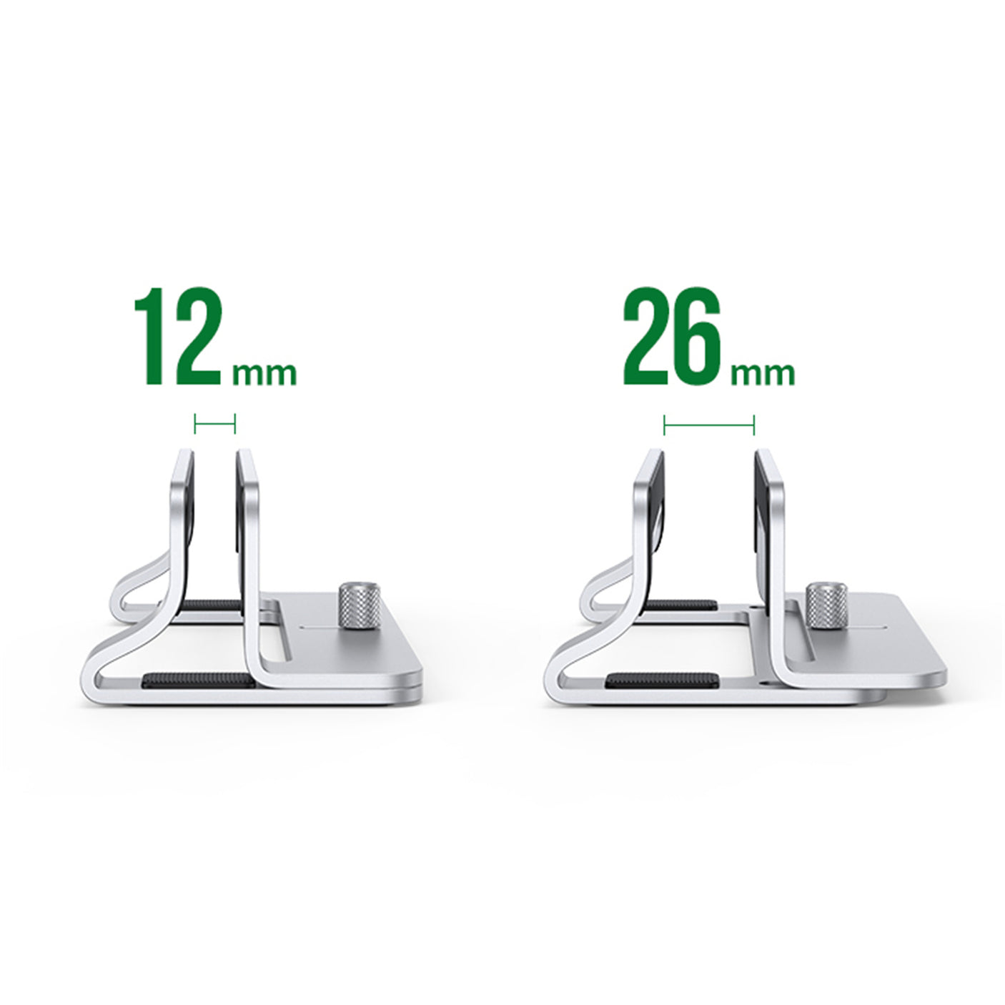 DS PB UGREEN LP258-20471 Vertical Laptop Stand - Silver Space Saving Upright