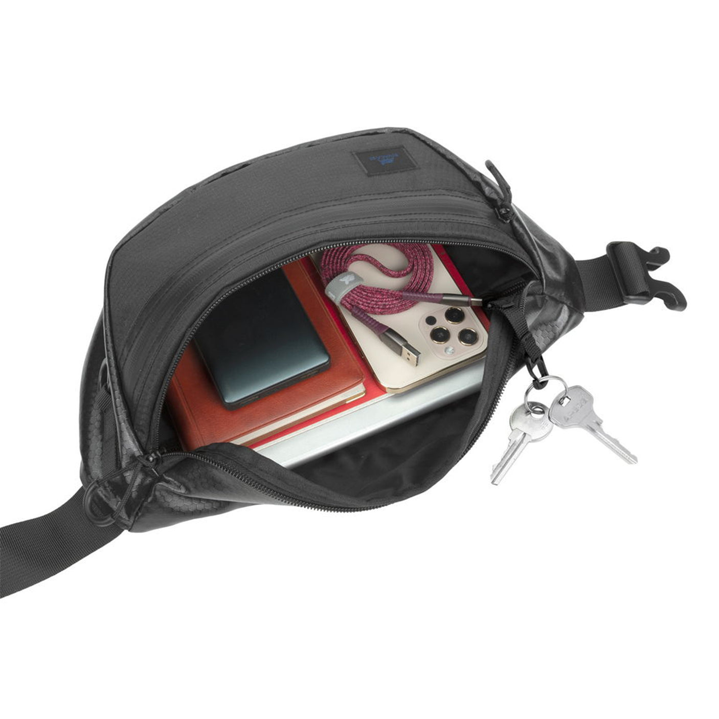 DS PB Rivacase Dijon Waist Bag Funny Pack - Black
