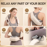 Livemor Neck Massager with Heat Pillow Shiatsu Shoulder Back Massager