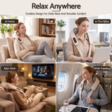 Livemor Neck Massager with Heat Pillow Shiatsu Shoulder Back Massager