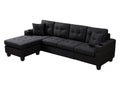 DS New Marcia Sectional Sofa with Chaise Linen - Black