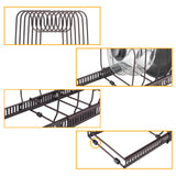 DS BS Adjustable Pot Lid Organizer Dividers Rack 7 Grid-Bronze