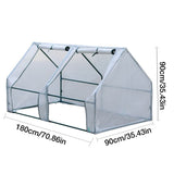 DS BS Mini Garden Plant Flower Greenhouse with Roll Up Curtains Door 180cm