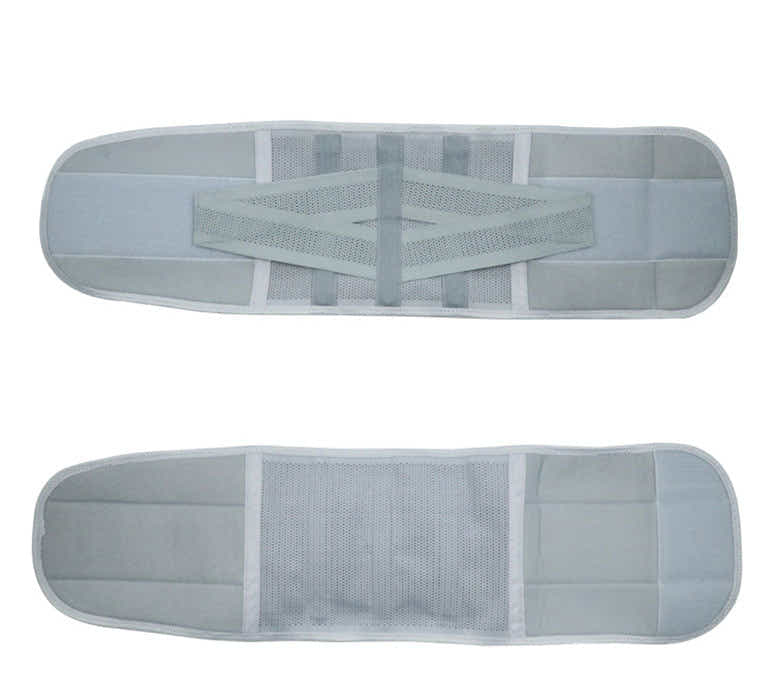 DS BS Adjustable Breathable Lumbar Back Brace Gray-L