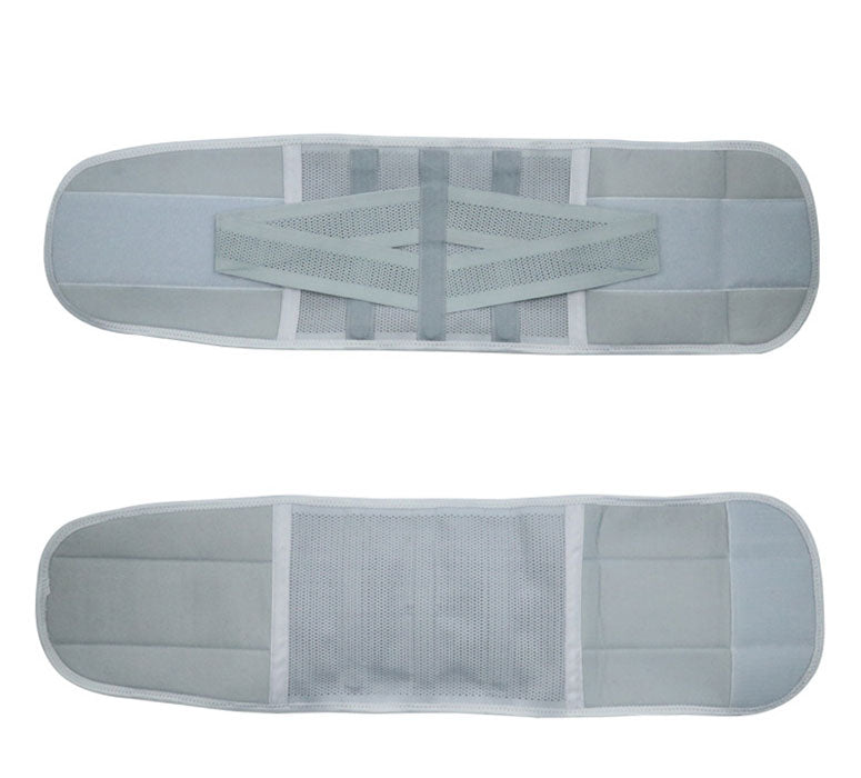 DS BS Adjustable Breathable Lumbar Back Brace Gray-L