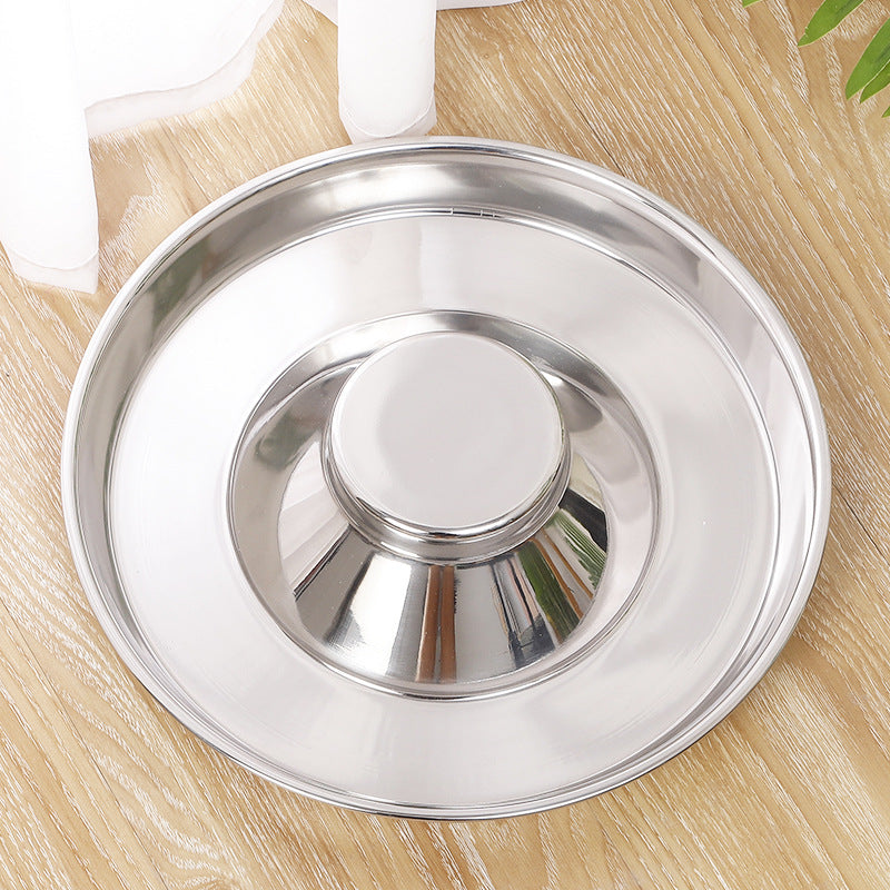DS BS Stainless Steel Slow Feeder Dog Bowls-34CM