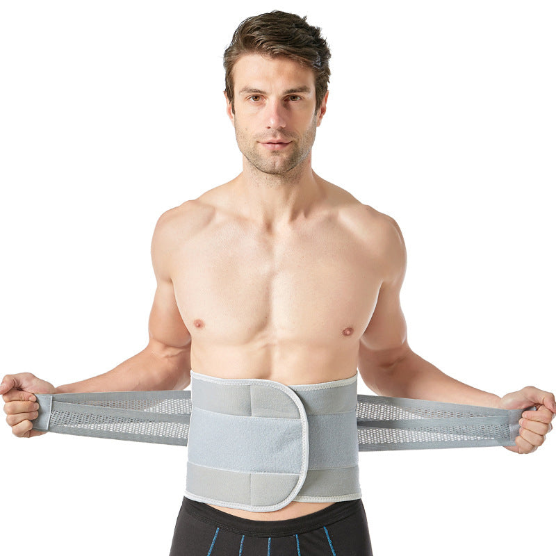 DS BS Adjustable Breathable Lumbar Back Brace Gray-L