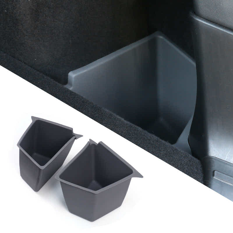 DS BS Tesla Model Y Rear Trunk Organizer Storage Boxes with Lids