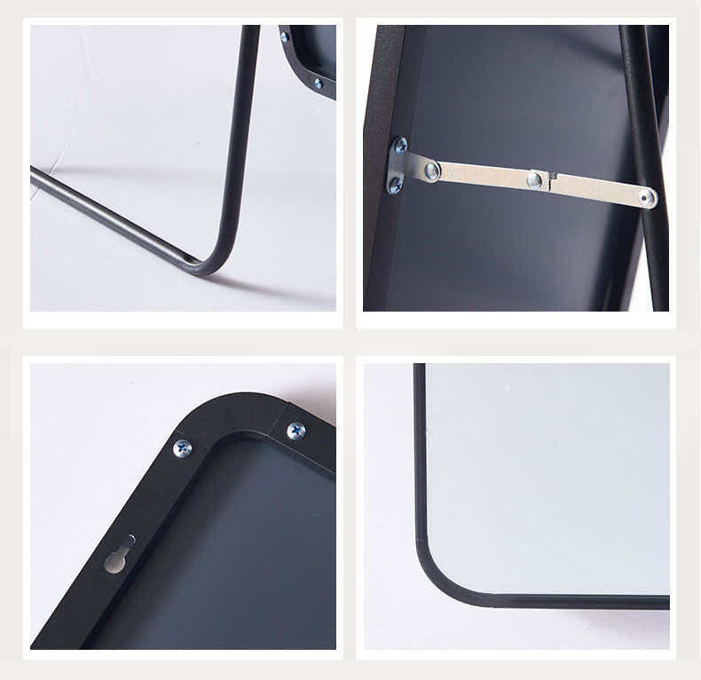 DS BS Aluminum Alloy Frame Round Corner HD Full Size Body Mirror 160x50 cm