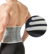 DS BS Adjustable Breathable Lumbar Back Brace Gray-L