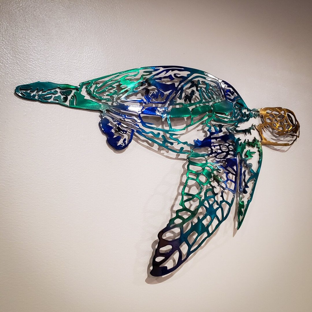 DS BS Marine Life Metal Wall Art Décor-Sea Turtle