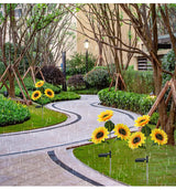 DS BS 3-Head Sunflower Solar Outdoor Garden Lights