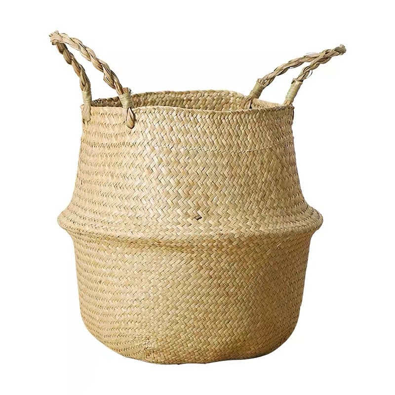DS BS Natural Woven Seagrass Flower Baskets Garden Flower Pot-XL