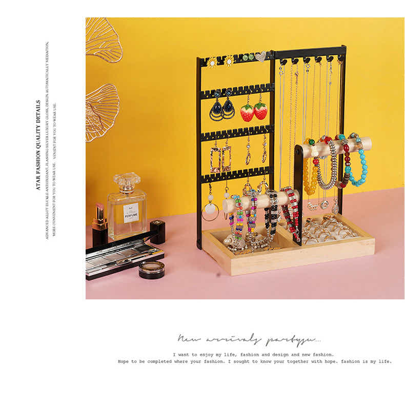 DS BS 4-Tier Hanging Jewelry Organizer Necklace Stand Holder
