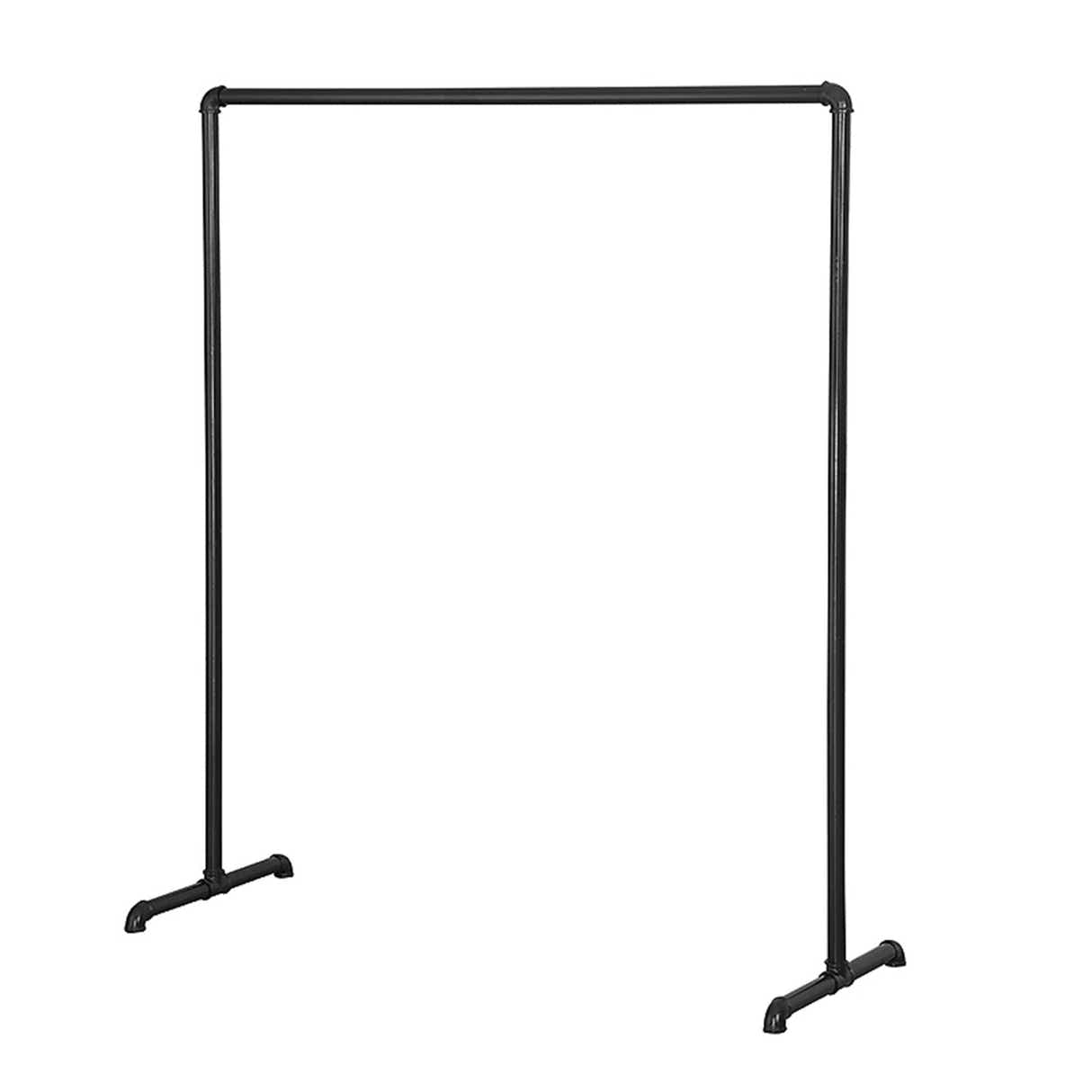 DS BS Industrial Freestanding Pipe Clothing Rack 180X150cm-Black
