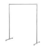 DS BS Industrial Freestanding Pipe Clothing Rack 150X150cm-Sliver