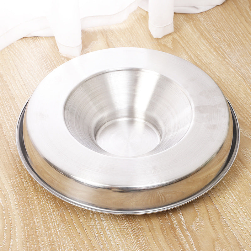 DS BS Stainless Steel Slow Feeder Dog Bowls-34CM