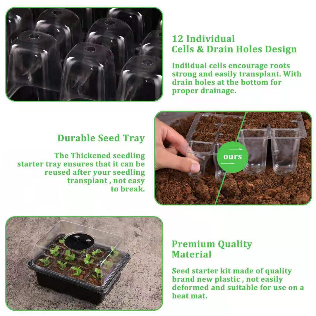DS BS 10 Packs 12 Cells Seed Starter Tray Seed Starter Kit