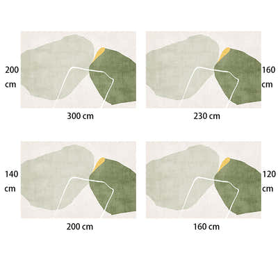 DS BS Modern Abstract Non-Shedding Area Rug Semi-Sun 120X160CM