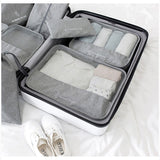 DS BS Travel Storage Luggage Organizer Pouch Set of 7-Beige